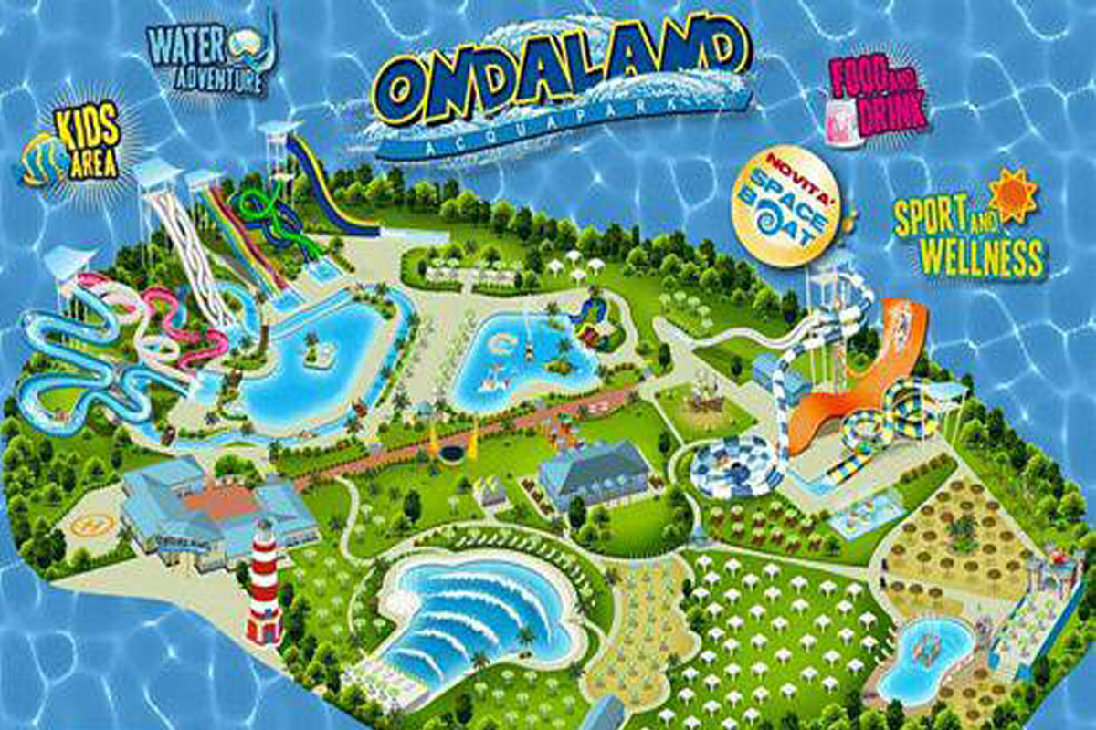 Mappa del parco acquatico di Ondaland